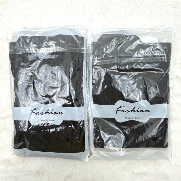 2 Lined Warm Winter Tights Women One Size Black - Picture 5 of 7